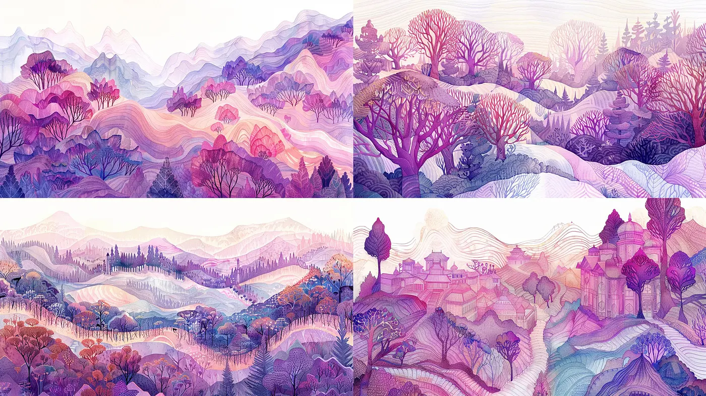 Ethereal Landscapes in Pastel Dreamscapes: A Homage to Stylized Serenity - Midjourney sref style