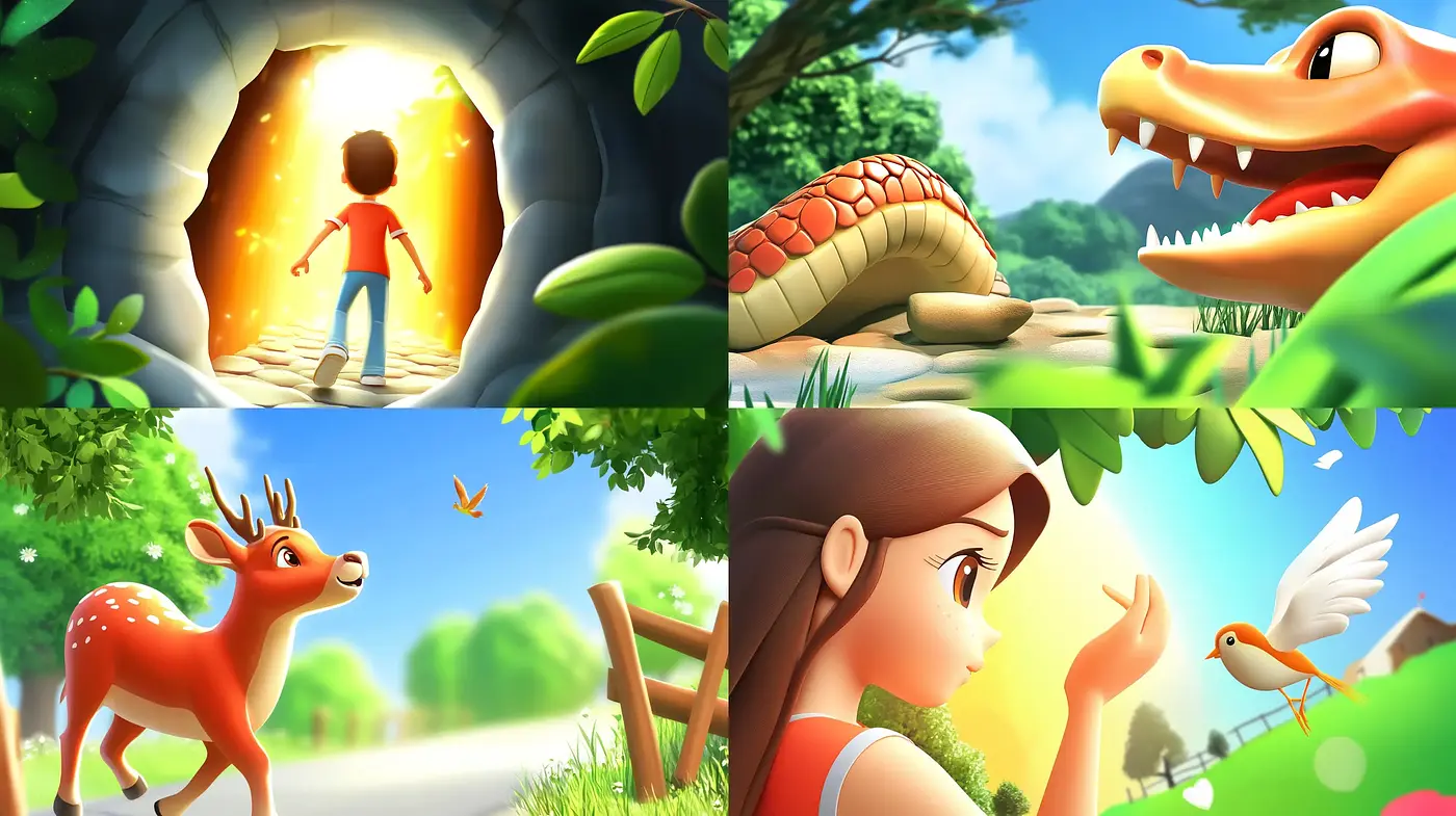 Consistent Vivid Storybook Illustration Style - Midjourney sref style