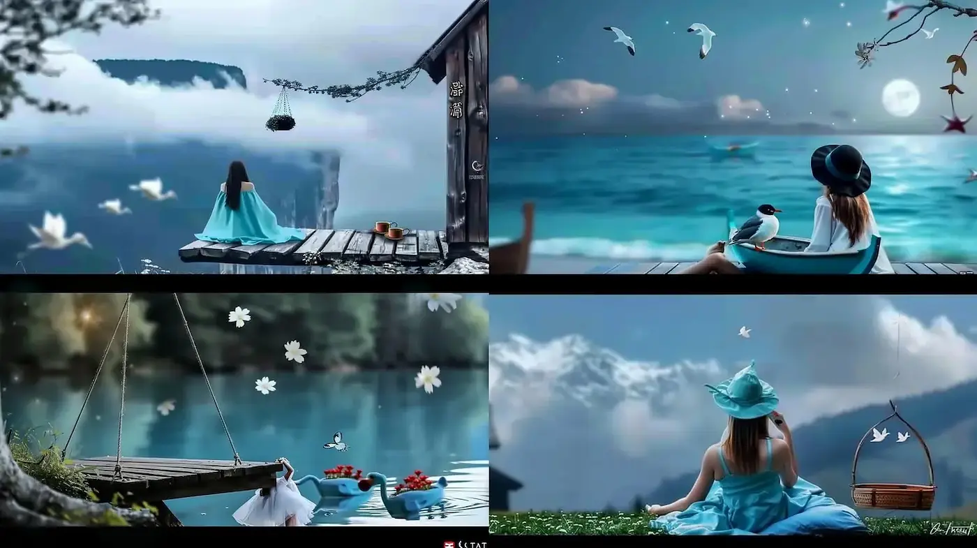 Serene and Ethereal Dreamscapes with Consistent Color Harmony and Natural Elements - Midjourney sref style