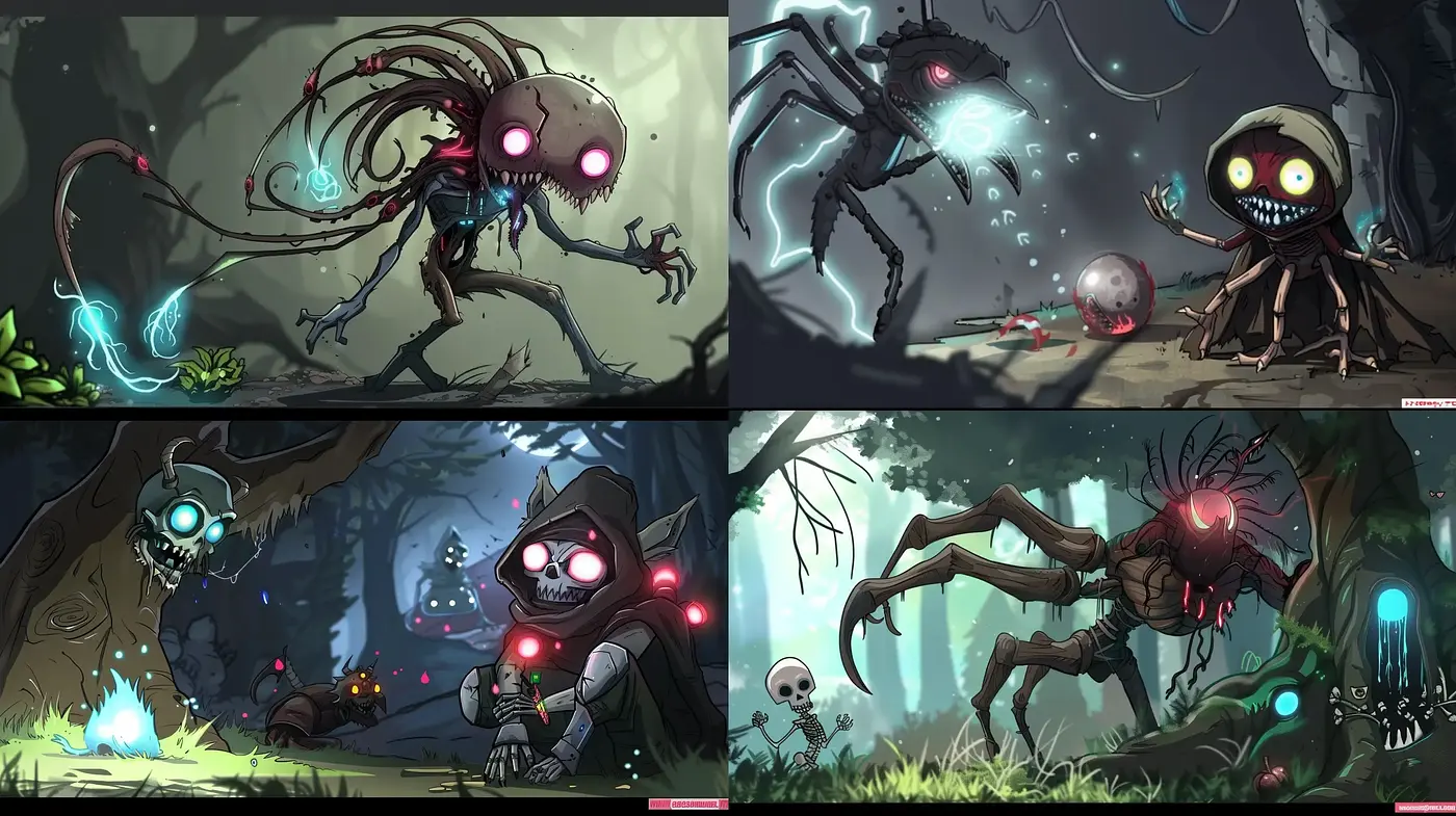 Eerie Enchantment in a Fantastical Creepy-Crawly Universe - Midjourney sref style