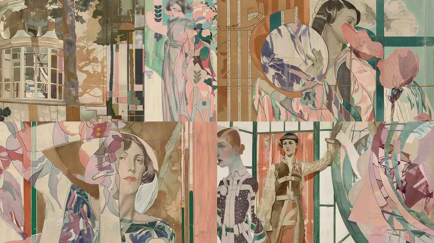 Ethereal Elegance in Art Nouveau Fusion - Midjourney sref style