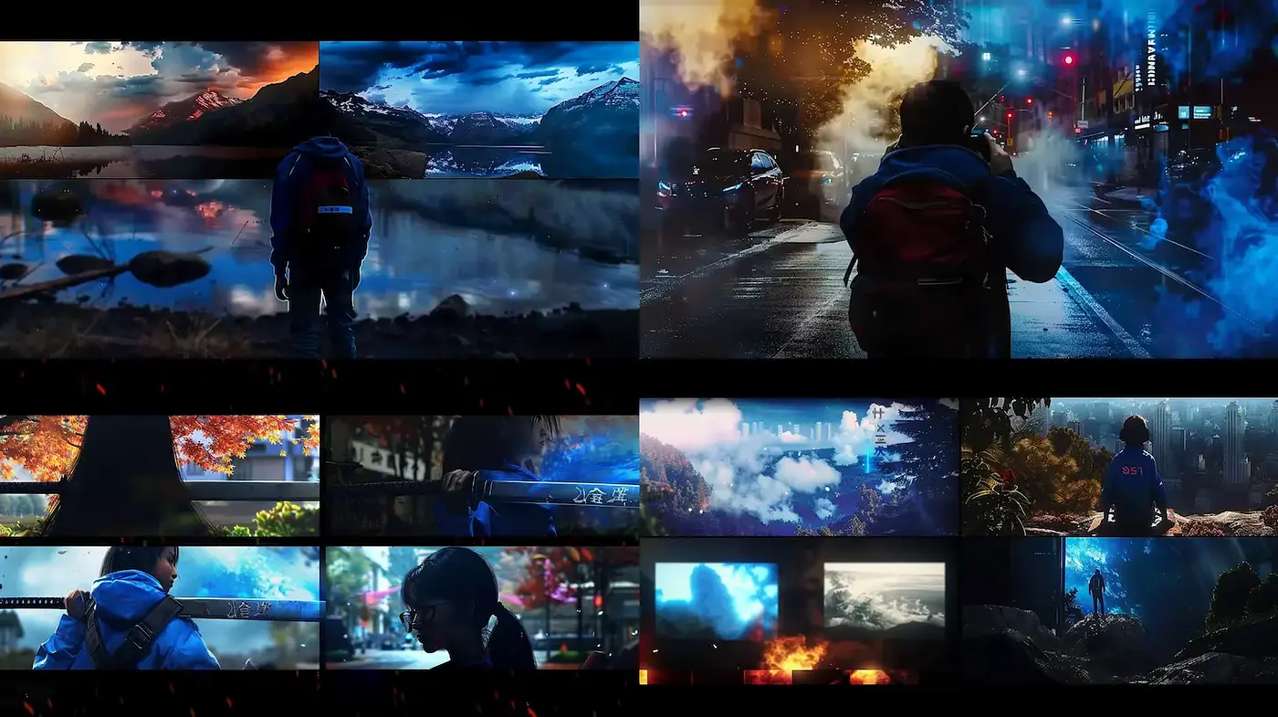Cinematic and atmospheric blended landscapes with dynamic lighting - Midjourney sref style