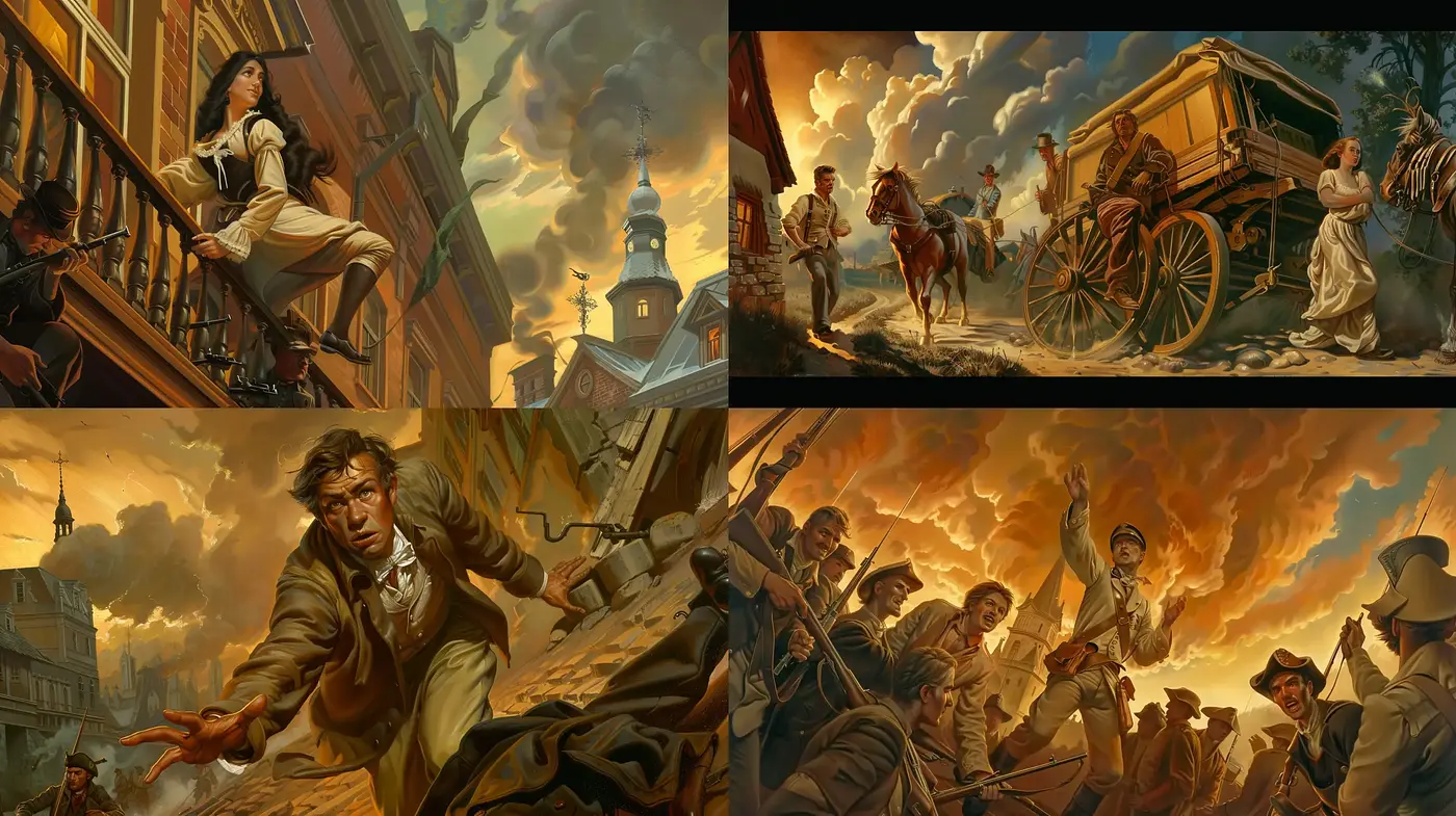 Epic Historical Drama Captured in Dynamic Brushwork - Midjourney sref style