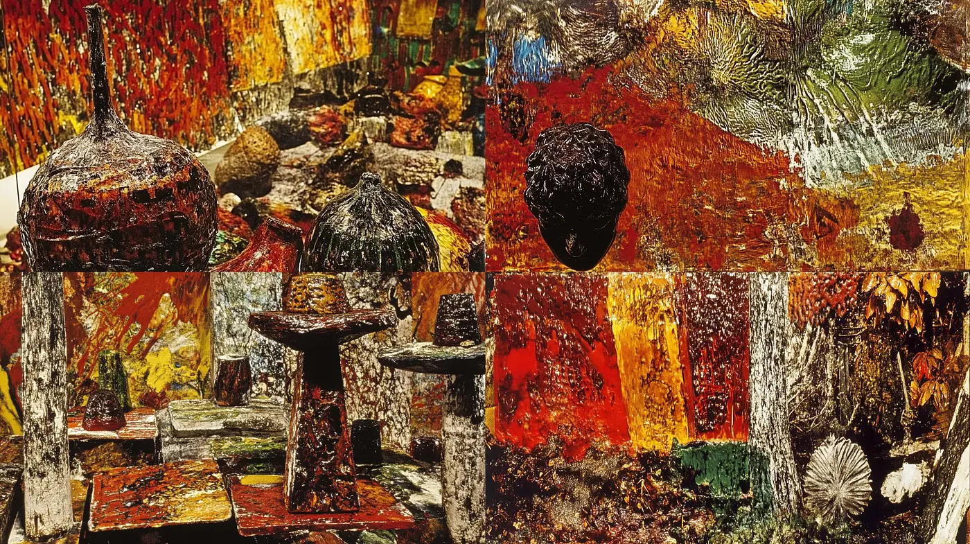 Rich Textured Expressionist Fusion with Vivid Tonal Dynamics - Midjourney sref style