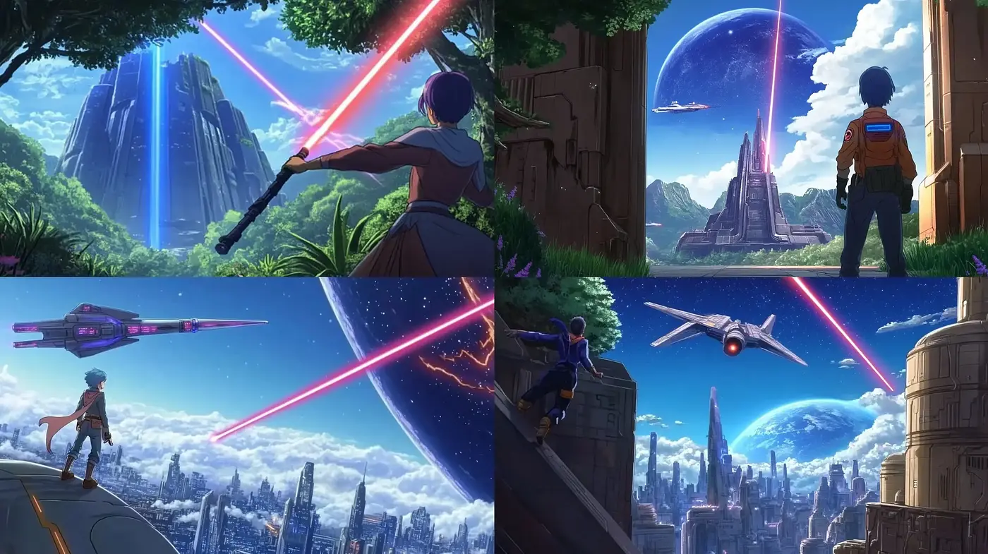 Futuristic Vistas and Sci-fi Serenity with a Dash of Anime Influence - Midjourney sref style