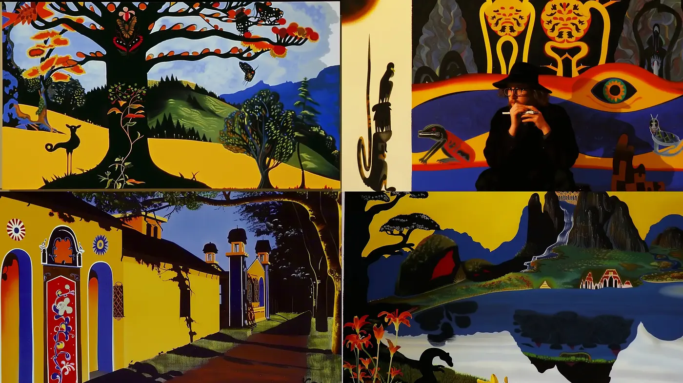 Surreal Vivid Dreamscapes with Expressionist Undertones - Midjourney sref style