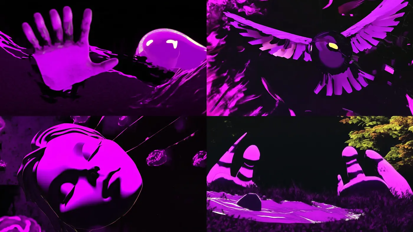 Neon Dreamscape: A Vibrant Fusion of Surrealism and Digital Art - Midjourney sref style