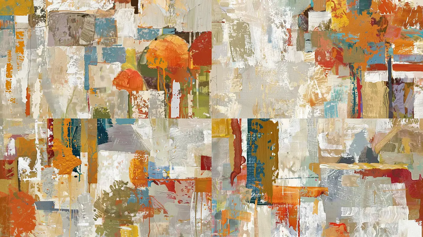 Abstract Expressionist Fusion with Rustic Earth Tones - Midjourney sref style