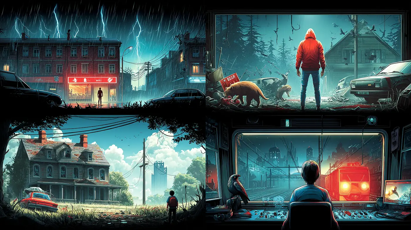 Dramatic and Cinematic Visuals with a Retro Futuristic Touch - Midjourney sref style