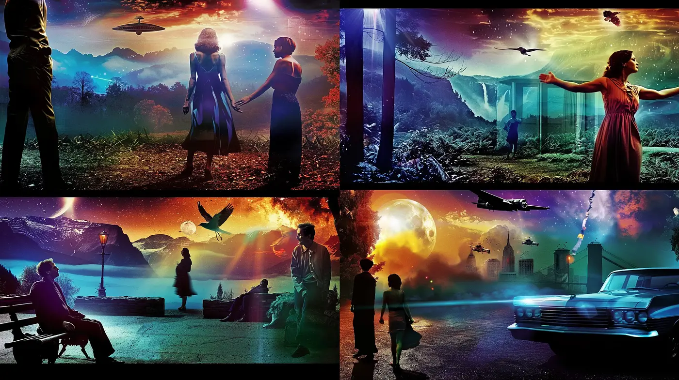 Ethereal Twilight Dreamscapes with a Surreal Sci-Fi Essence - Midjourney sref style