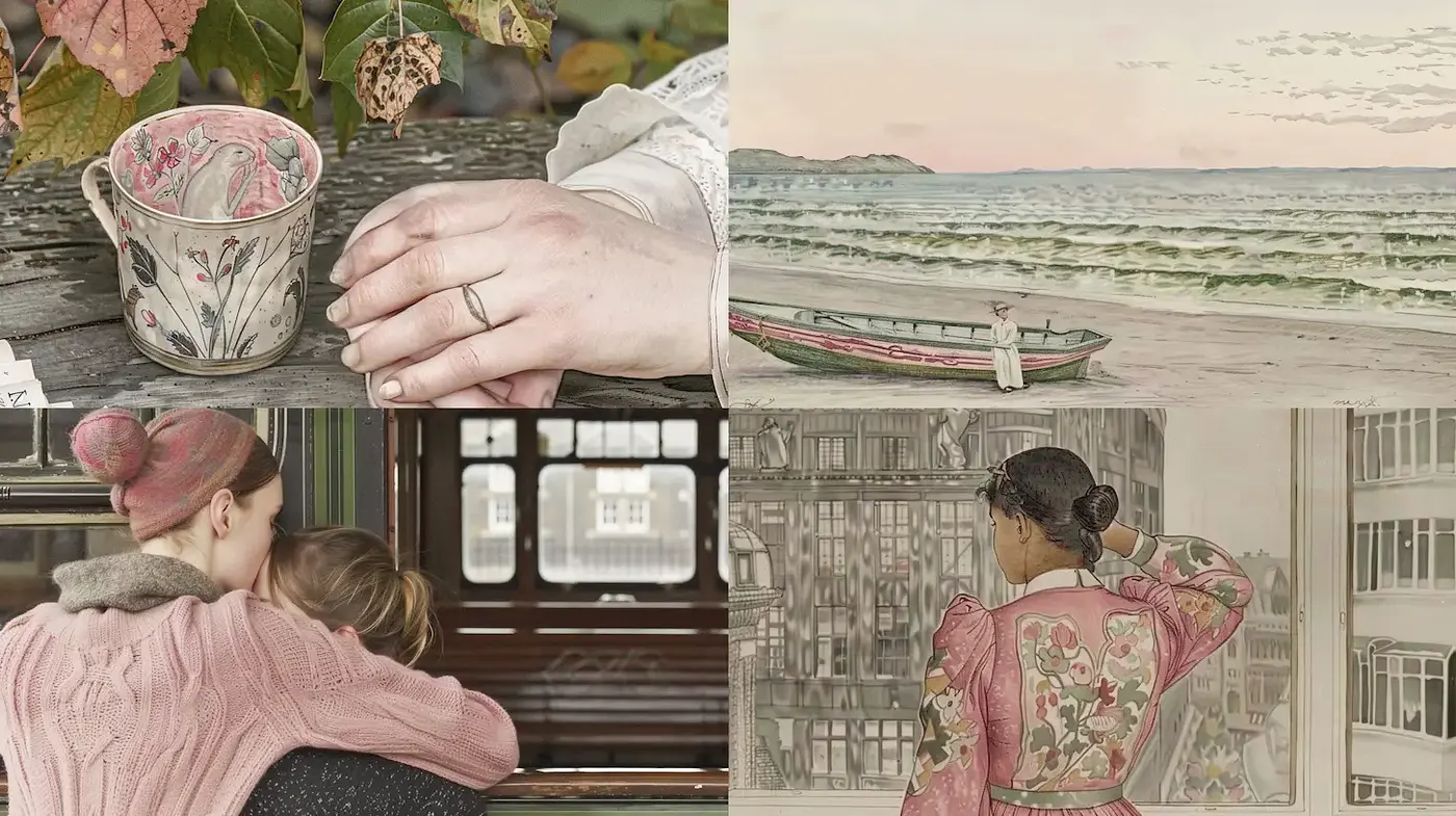 Soft and Serene Pastoral Aesthetic with a Touch of Historical Elegance - Midjourney sref style