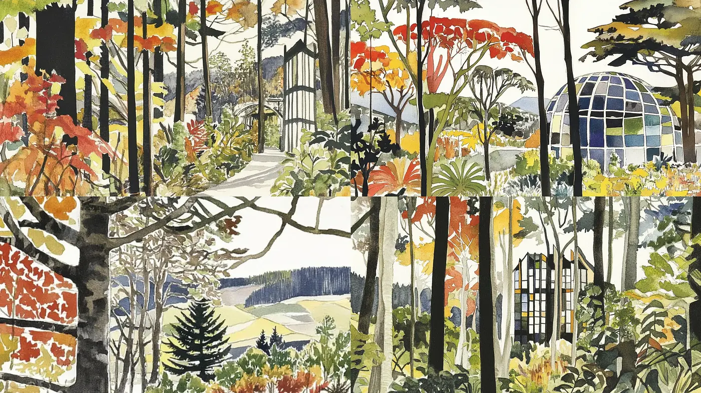 Autumnal Elegance in Brushwork Harmony - Midjourney sref style