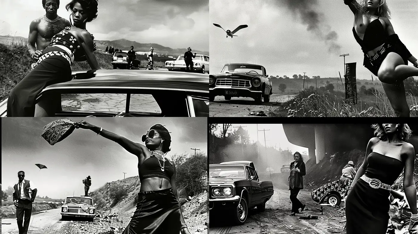 Monochrome Elegance with a Cinematic Touch - Midjourney sref style