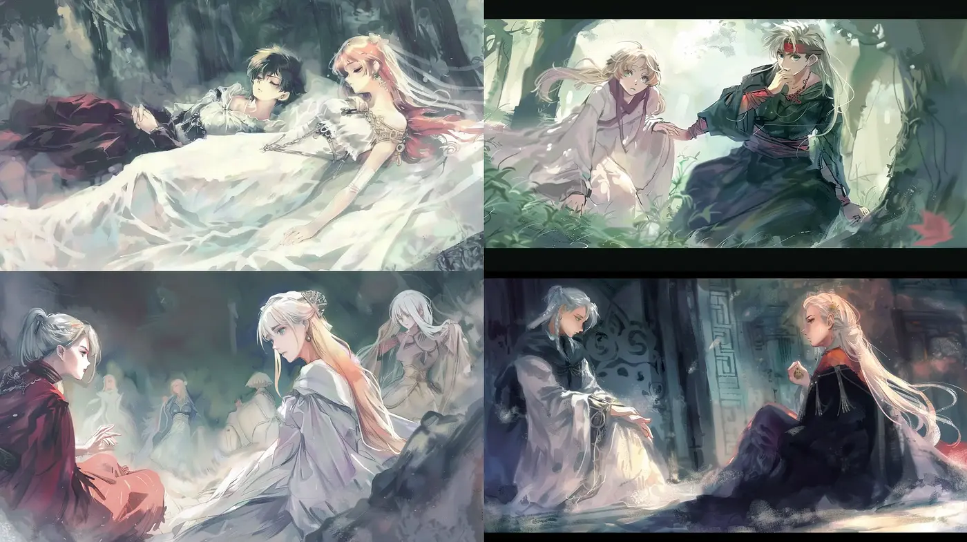 Ethereal Brushstrokes of Dreamlike Narratives - Midjourney sref style