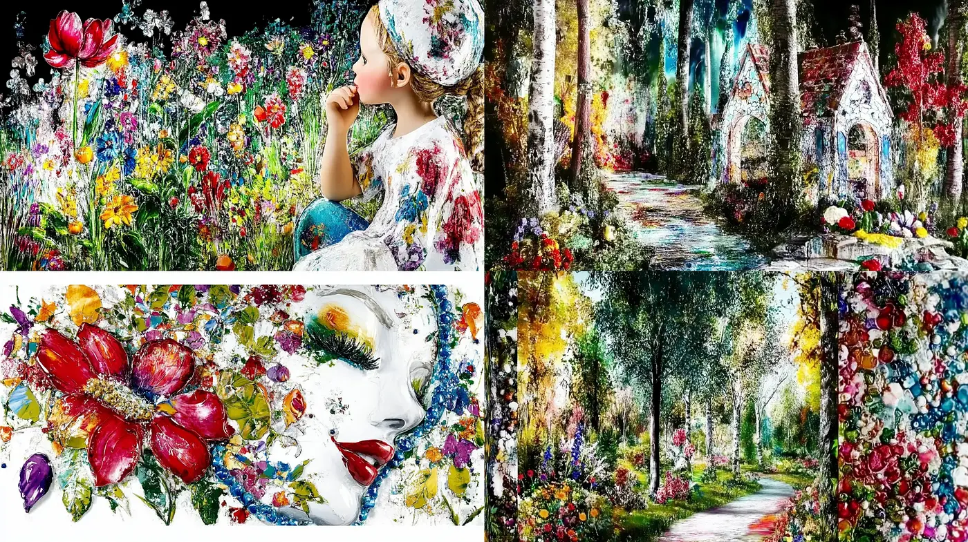 Lush Expressionist Bloom - A Vivid Tapestry of Color and Emotion - Midjourney sref style