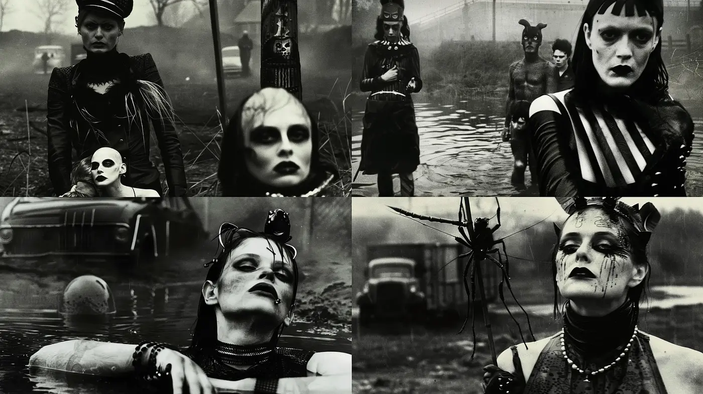 Gothic Elegance with a Surreal Twist - Midjourney sref style