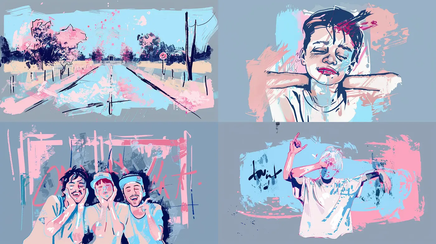 Expressive Brush Stroke Nostalgia with Pastel Overtones - Midjourney sref style