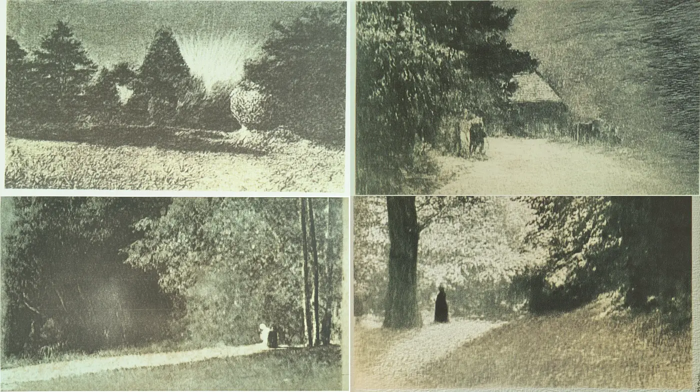 Whispering Hues of Yesteryear: A Textured Pastoral Symphony - Midjourney sref style