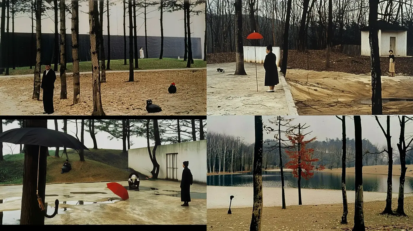 Whimsical Solitude: A Cinematic Exploration of Serenity and Isolation - Midjourney sref style