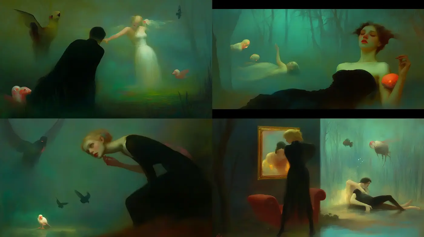 Dreamlike Whispers of a Surreal Victorian Reverie - Midjourney sref style