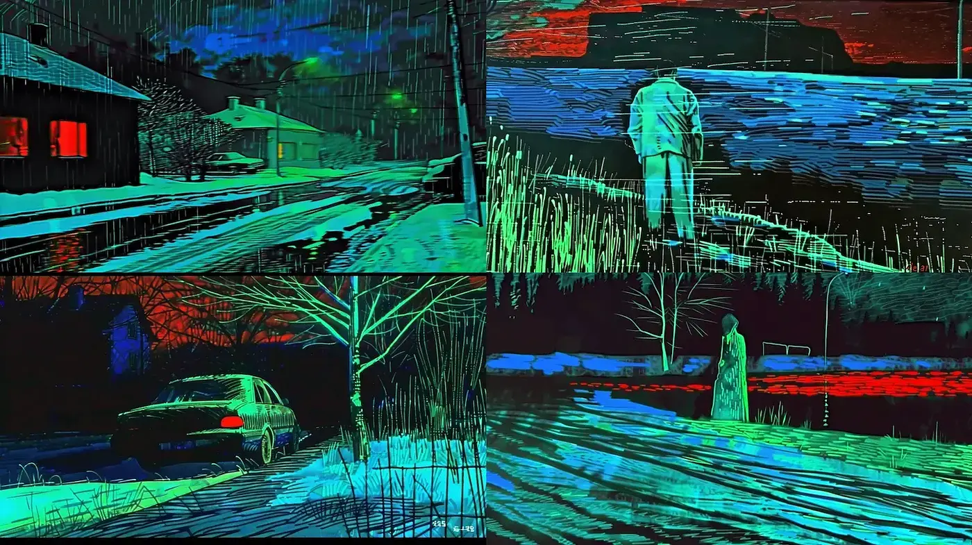 Vividly Textured Illustrations with Surreal Undertones - Midjourney sref style