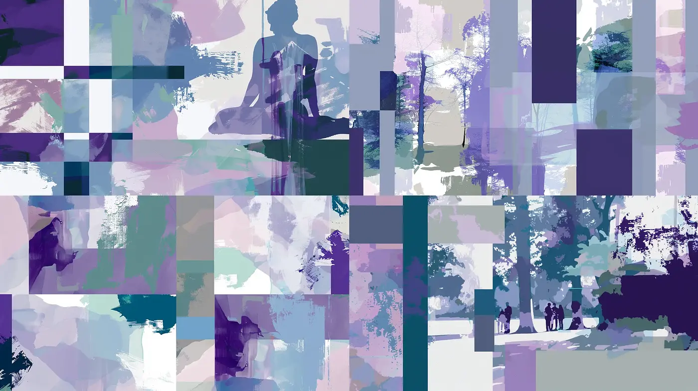 Modern Geometric Abstraction in Muted Hues - Midjourney sref style
