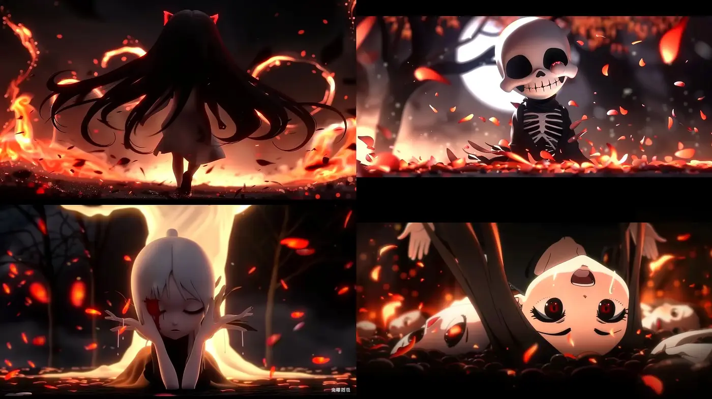 Ember's Whim: A Stylistic Dance of Fire and Melancholy - Midjourney sref style