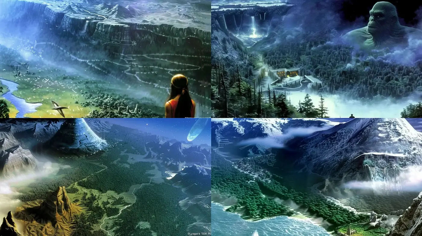 Ethereal Landscapes of Sublime Vividness - Midjourney sref style