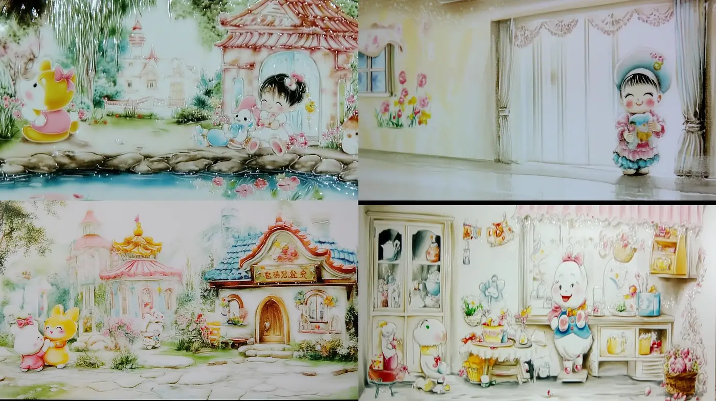 Enchanted Whimsy in Pastel: A Harmonious Blend of Soft-Hued Storybook Charm - Midjourney sref style