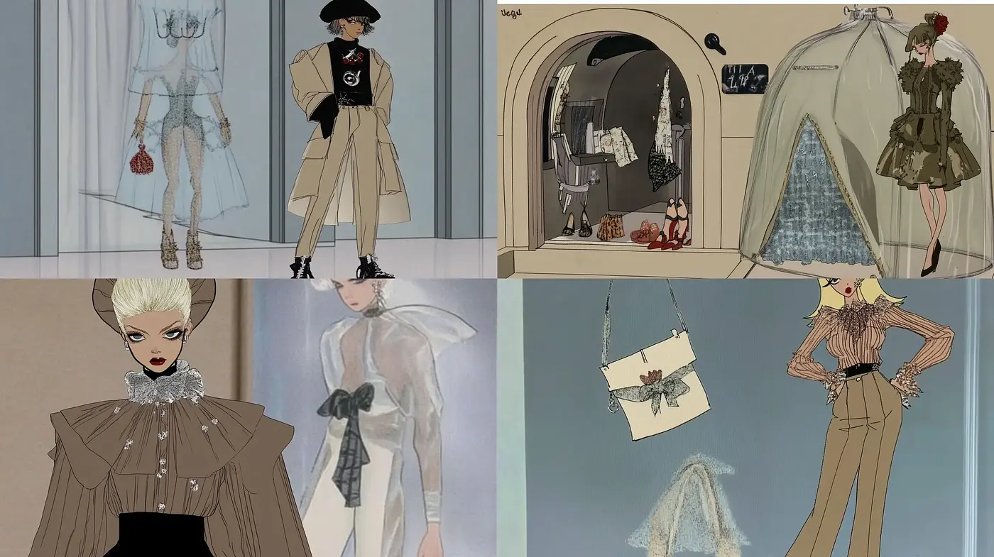 Ethereal Elegance in Fashion Illustration with a Dreamlike Aesthetic - Midjourney sref style