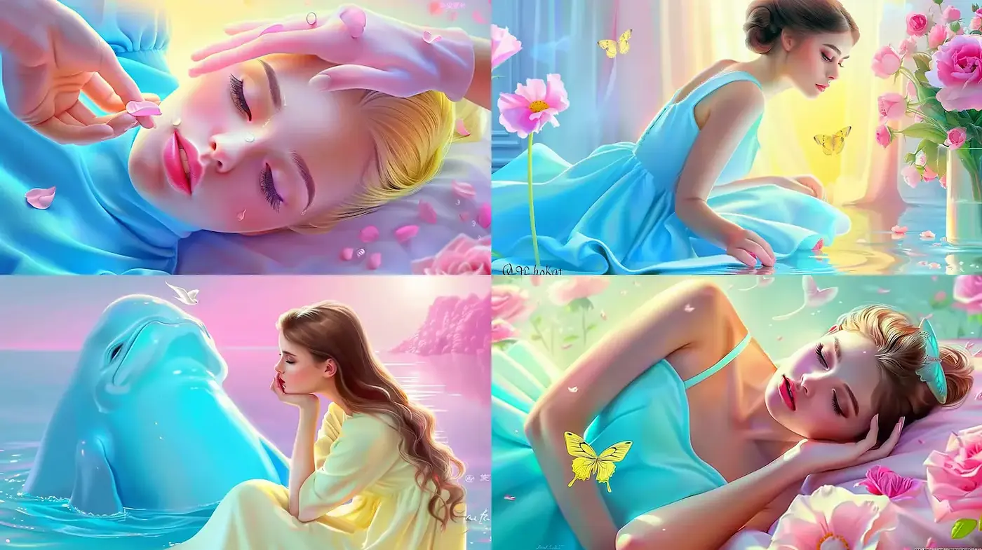 Dreamy and Ethereal Fantasy Artwork with Soft Color Gradients - Midjourney sref style