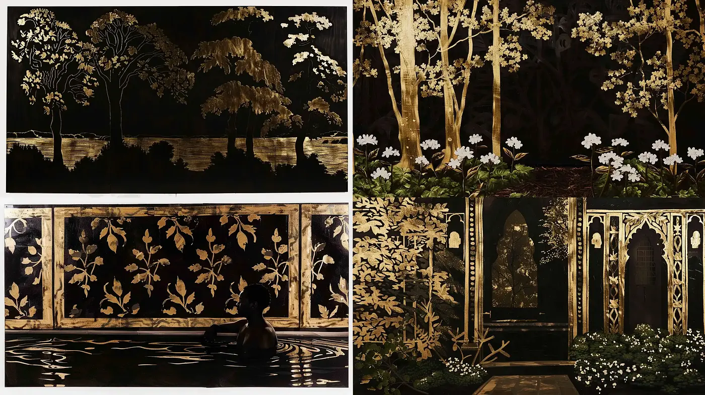 Enigmatic Nocturnal Botanicals: A Fusion of Nature and Shadows - Midjourney sref style