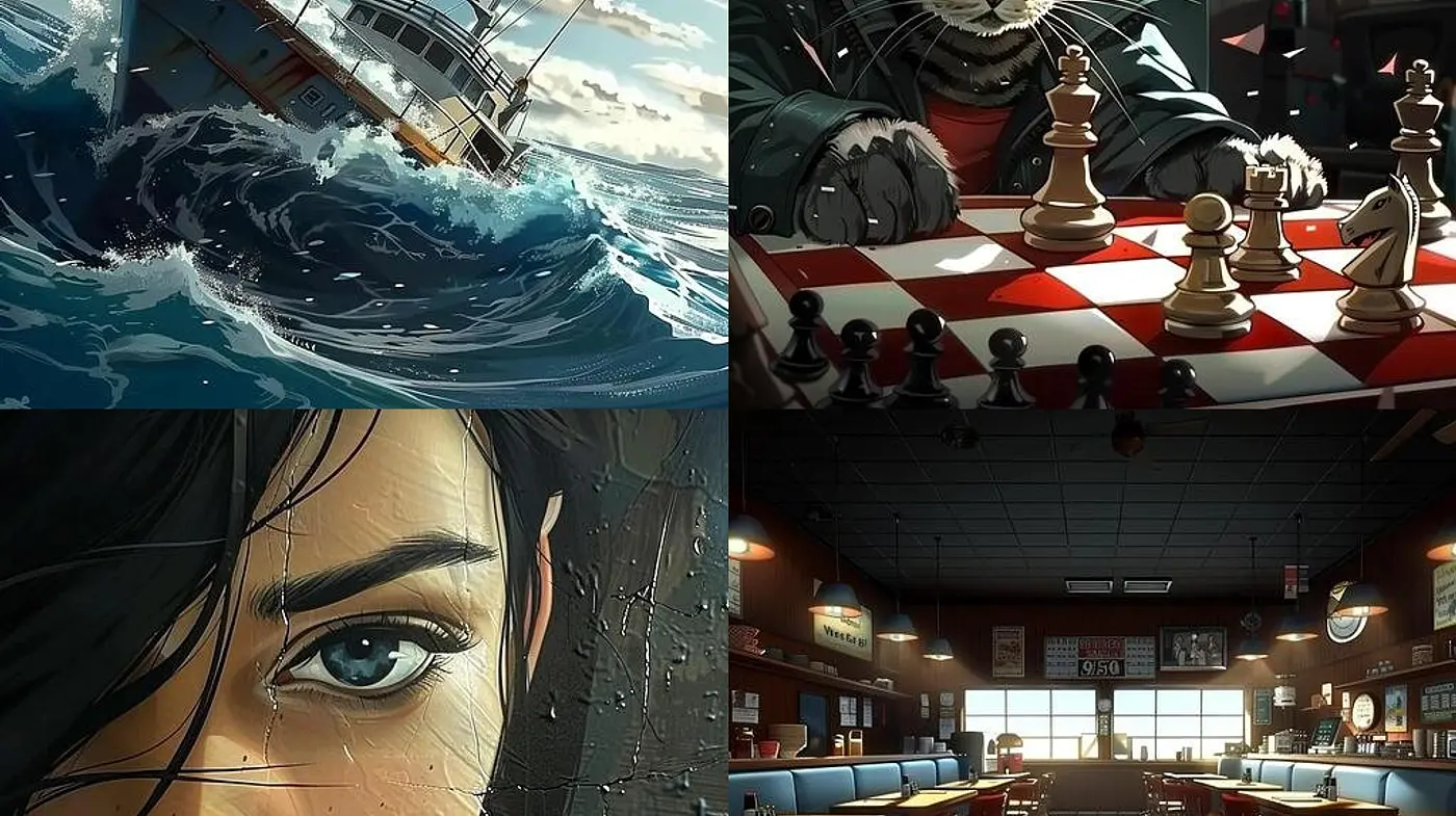Stylistic Fusion of Dynamic Realism and Vivid Storytelling - Midjourney sref style