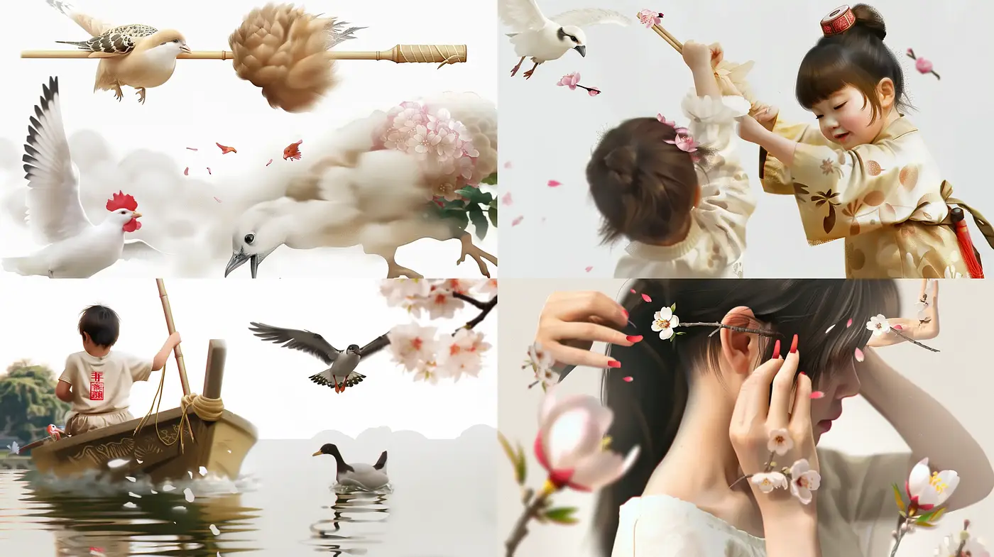 Serenity in Pastel Hues: A Fusion of Asian Aesthetics with a Contemporary Digital Art Twist - Midjourney sref style