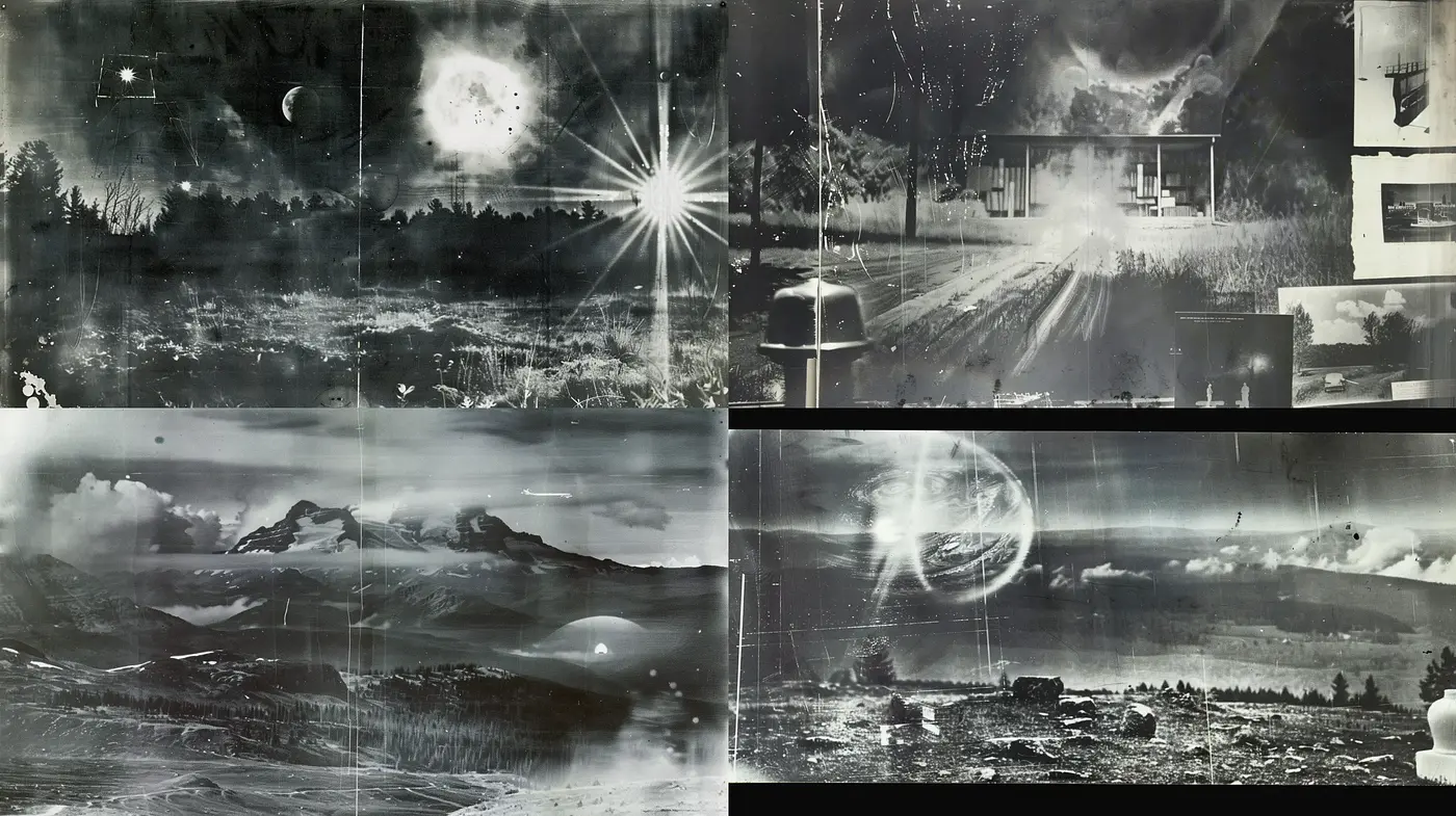 Monochrome Dreamscape Artistry - Midjourney sref style