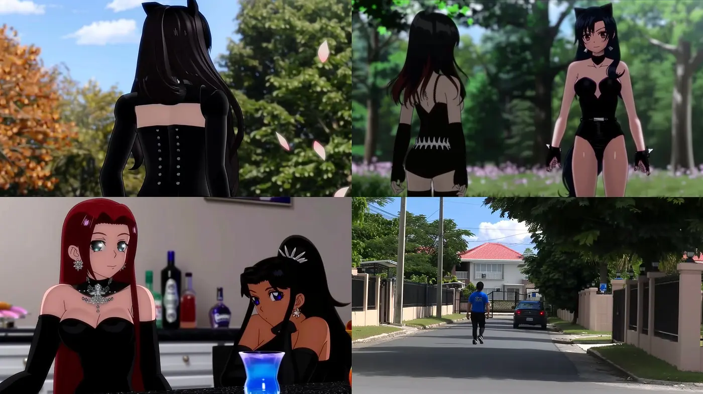 Sleek Anime Fusion with Vibrant Realism - Midjourney sref style