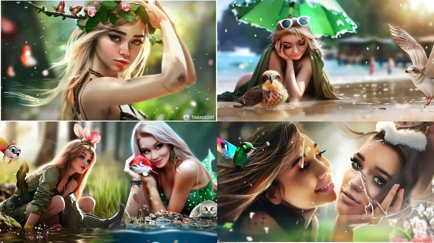 Enchanting Whimsical Realism with a Soft Nature-Inspired Palette - Midjourney sref style
