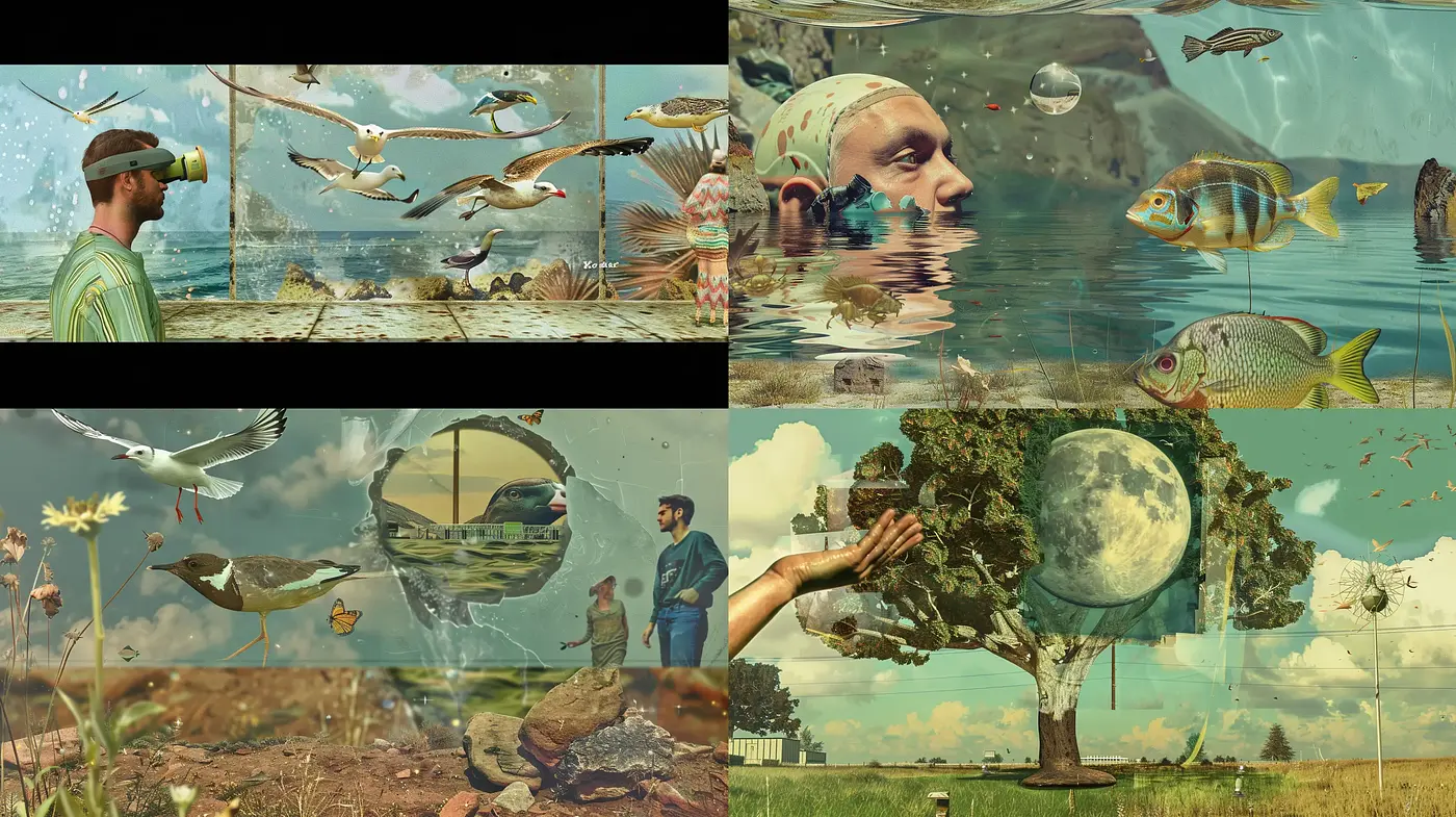 Transcendent Surreal Aquatic Dreamscapes - Midjourney sref style