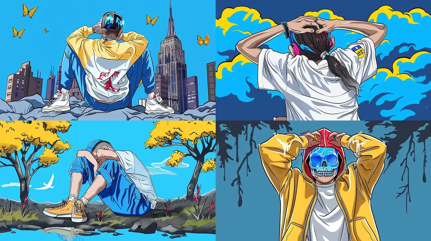 Vibrant Urban Nostalgia with a Contemporary Vibe - Midjourney sref style