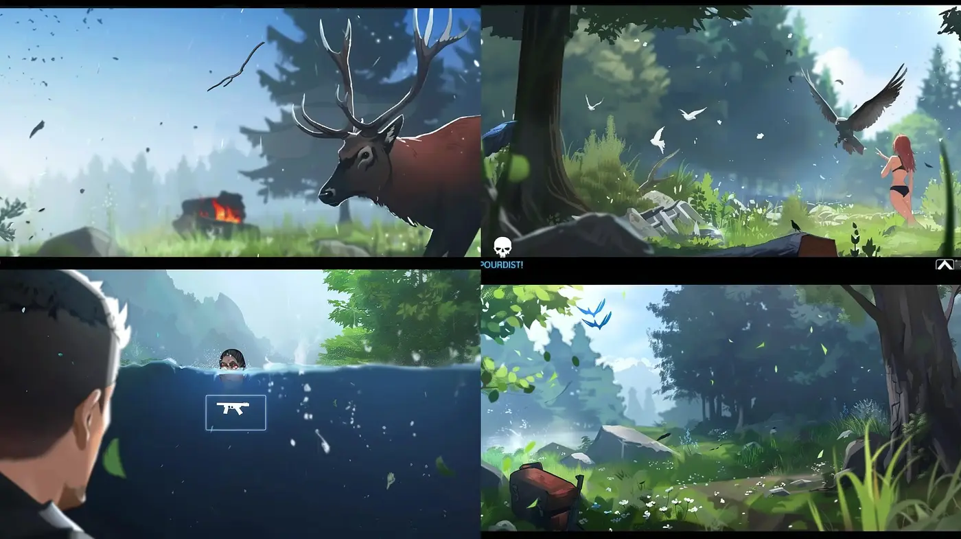 Serene Wilderness of Stylized Realism - Midjourney sref style