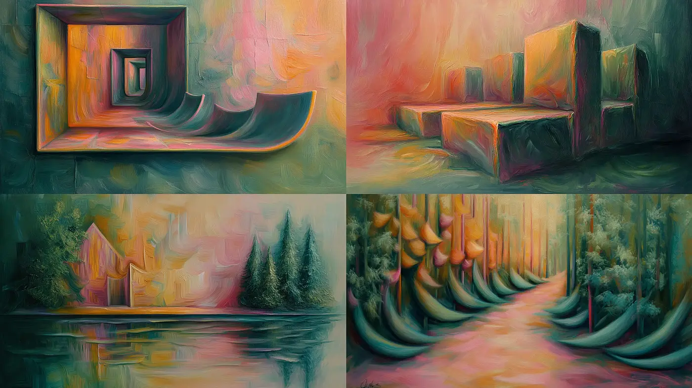 Serene Dreamscapes in Warm Impressionistic Hues - Midjourney sref style