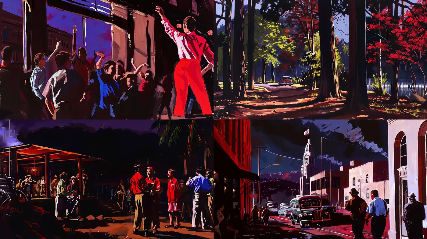 Vibrant Noir-Inspired Cinematic Panache - Midjourney sref style