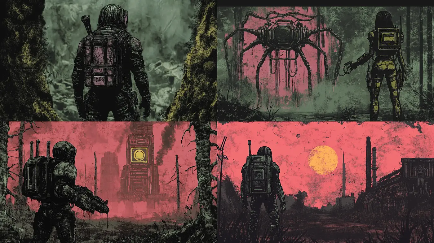 Post-Apocalyptic Hues with Gritty Texture Unity - Midjourney sref style