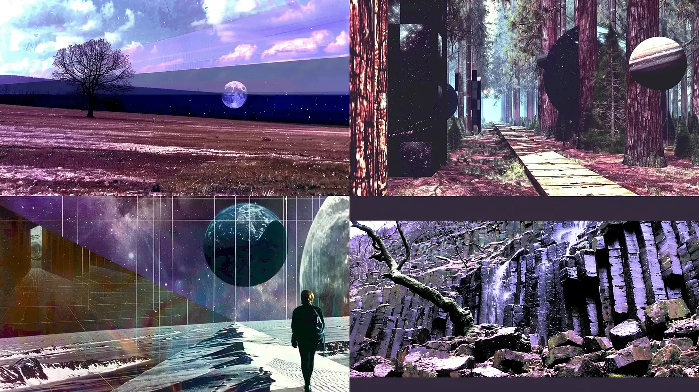 Ethereal Landscapes with Surreal Sci-Fi Overtones - Midjourney sref style