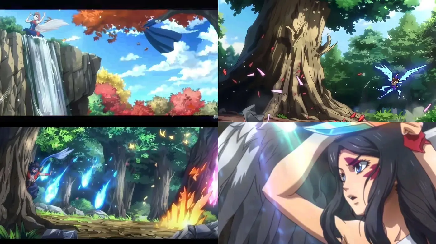 Ethereal Anime-Inspired Natural Vistas with Vibrant Hues and Dreamlike Ambience - Midjourney sref style