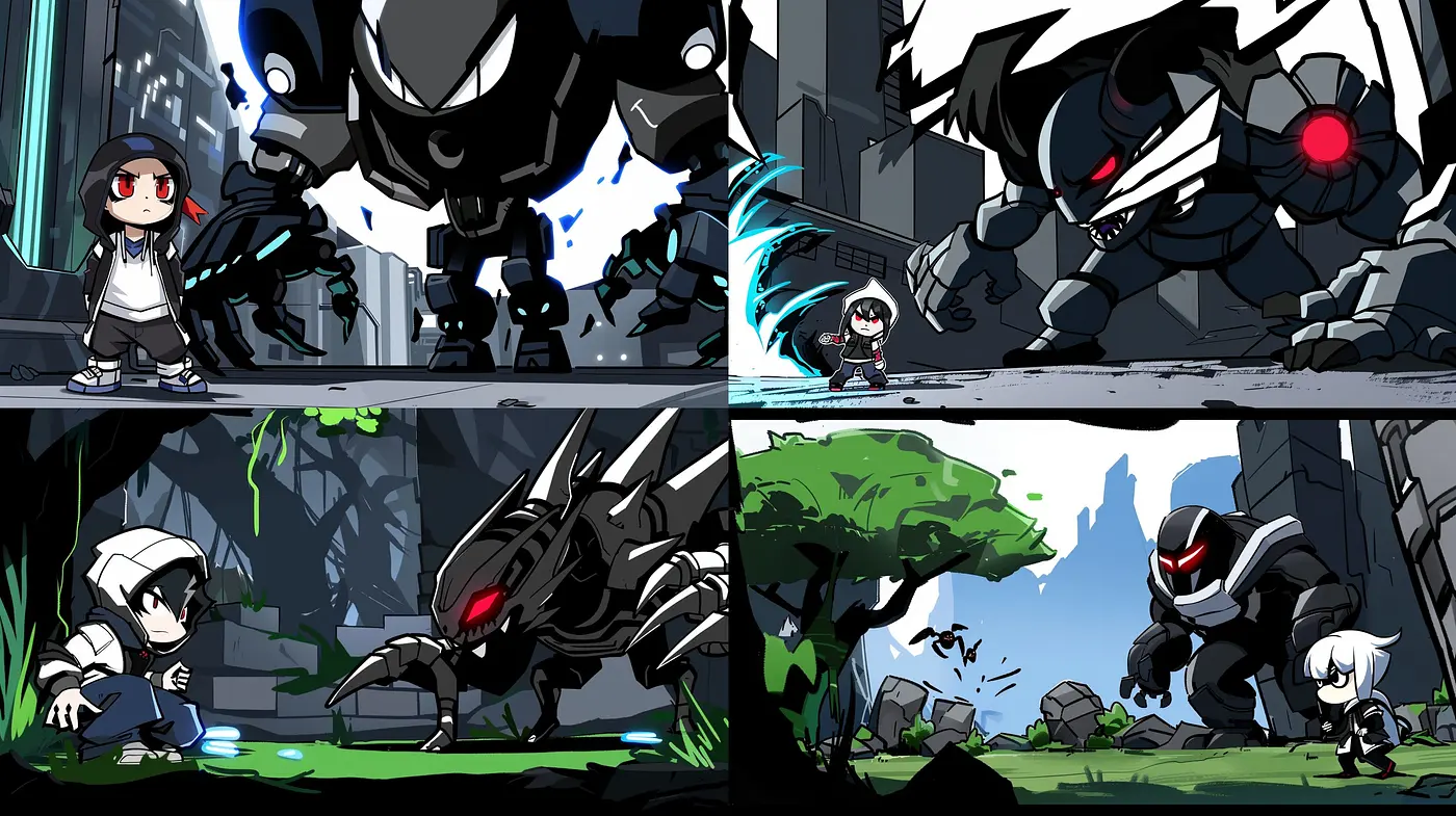 Consistent Dynamic Graphic Novel Illustration - Midjourney sref style