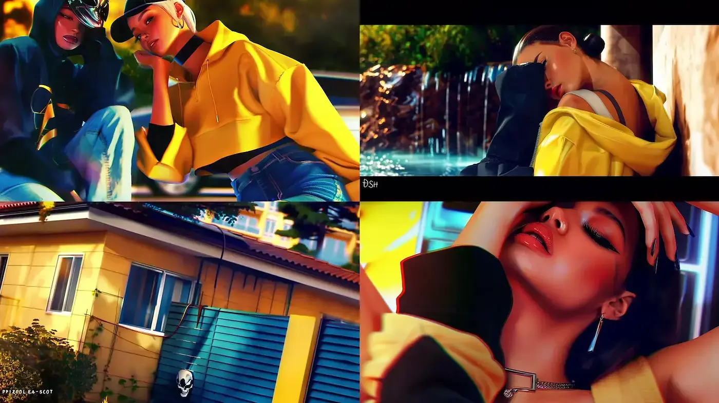 Saturated Cinematic Elegance with a Vintage Twist - Midjourney sref style
