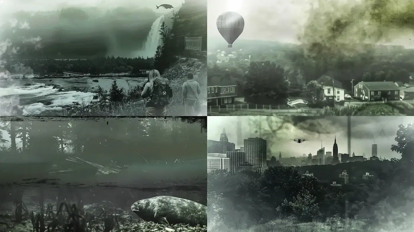Mysterious and Ethereal Landscapes with a Vintage Touch - Midjourney sref style