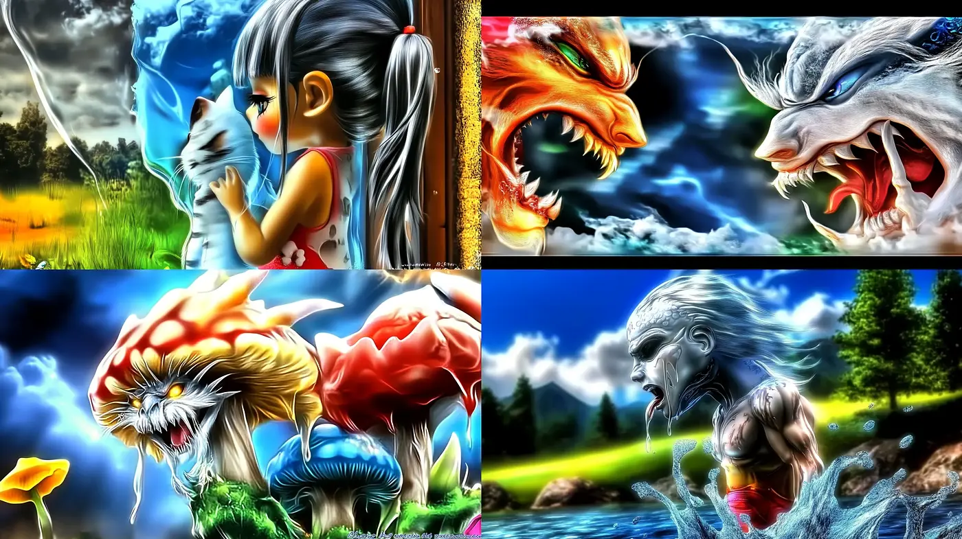 Vibrant Fantasia: A Luminous Journey Through Enhanced Reality - Midjourney sref style