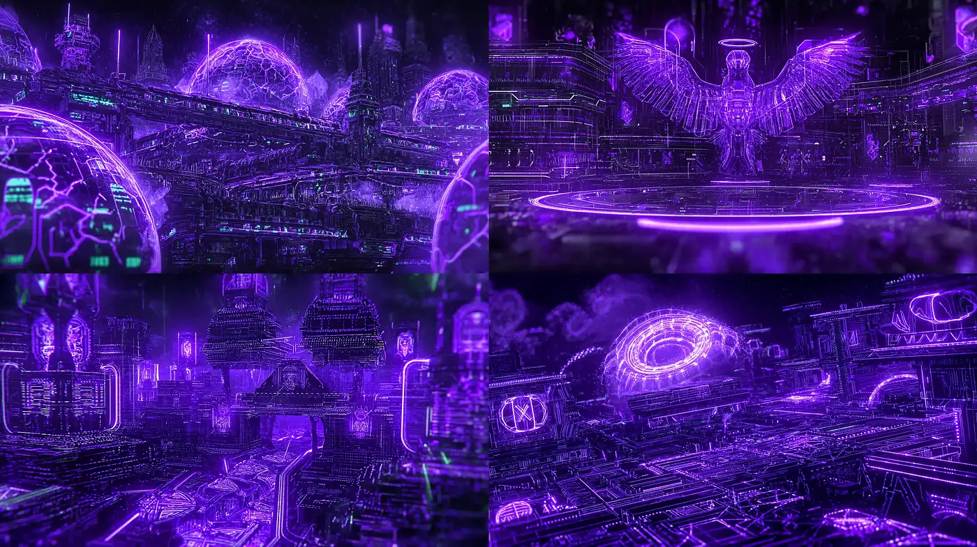 Futuristic cyberpunk aesthetic with neon influences and intricate detail - Midjourney sref style